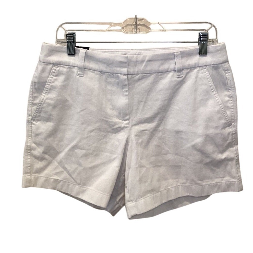 J. Crew Women's Chino Shorts 5" White - size 6 NWT